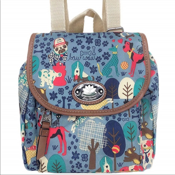 Lily Bloom Bags Lily Bloom Mini Backpack Purse Who Let The Dogs Out